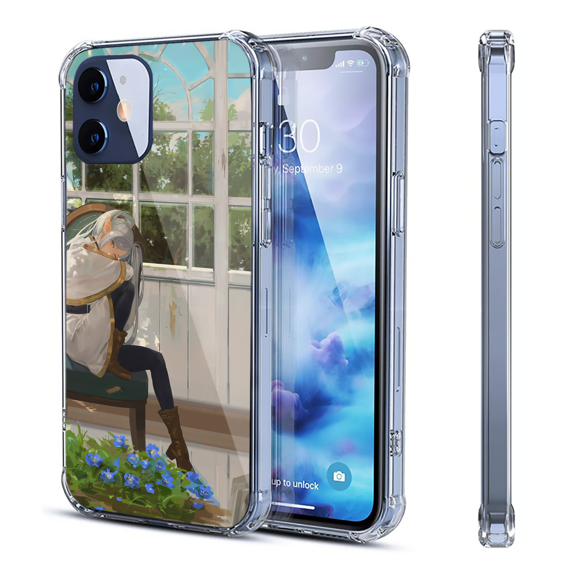 （画像用） 葬送のフリーレン Frieren 【iPhone 12シリーズ対応】透明スマホケース（クリアソフトケース）
